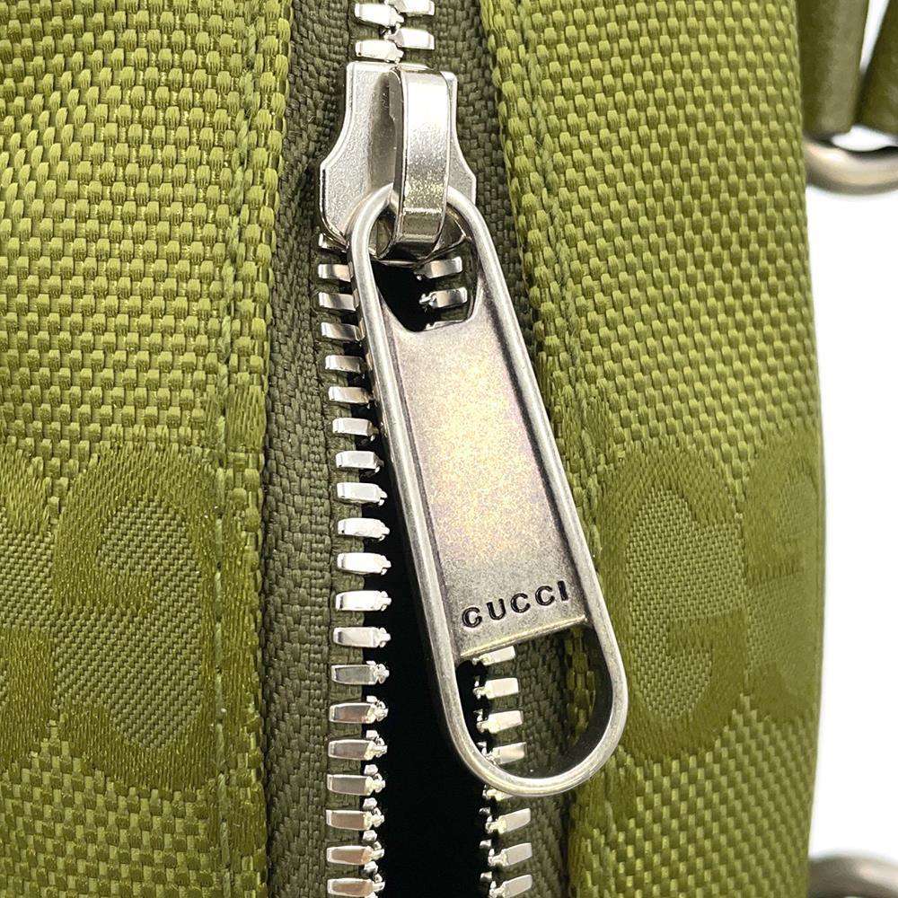 GUCCI GG Canvas Off the Grid 2way Shoulder Bag Green 625850 GGNylon Leather