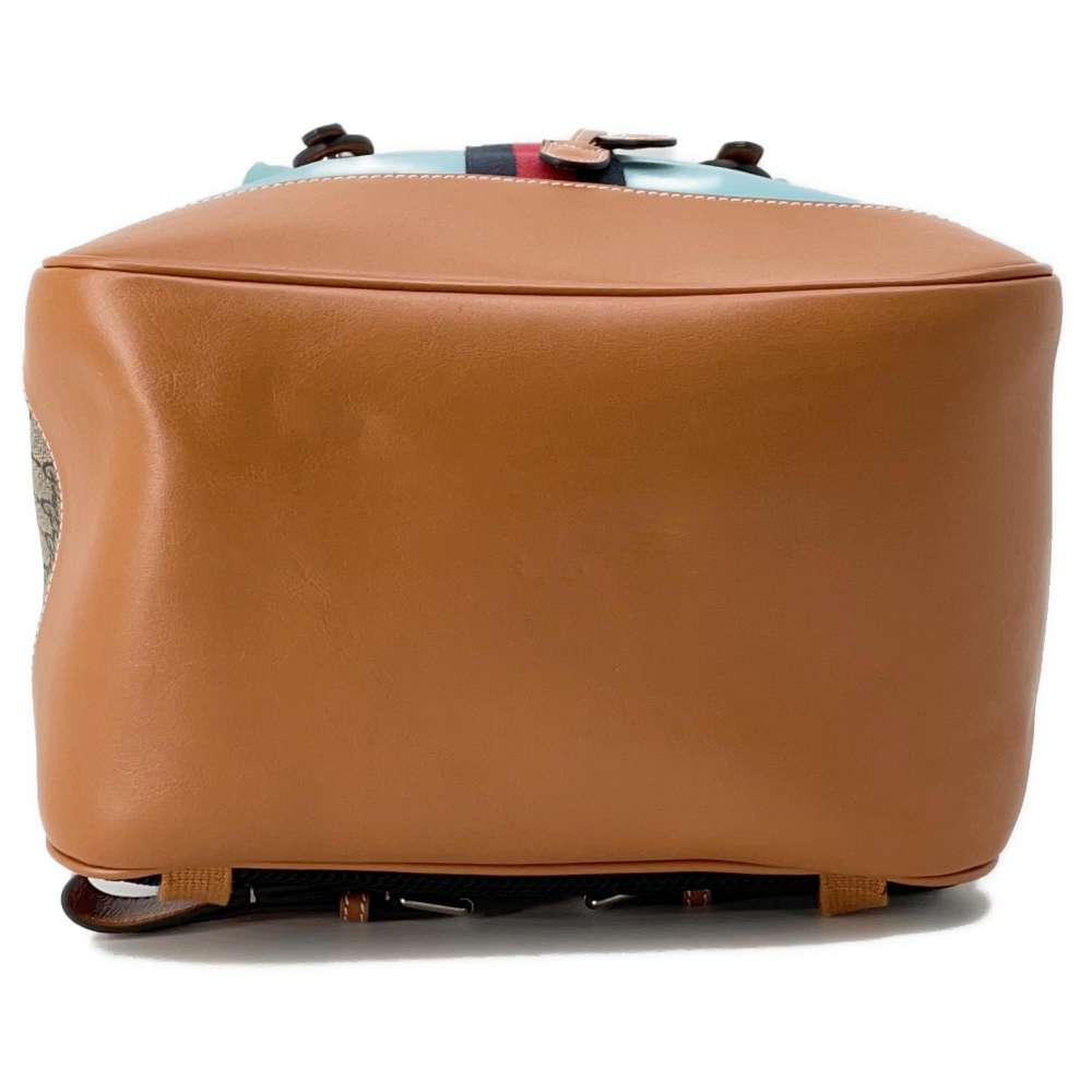GUCCI GG Supreme Interlocking Medium Backpack Blue/Brown/Beige 696013 Leather PVC