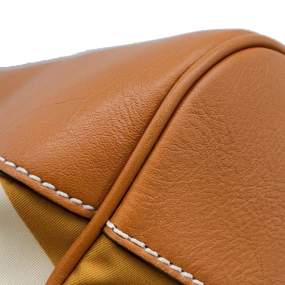 GUCCI Square G Rabbit Backpack Red/Beige/Brown 696013 Leather Nylon