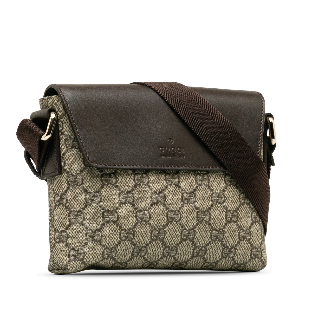 GUCCI GG Supreme Flap Messenger Bag