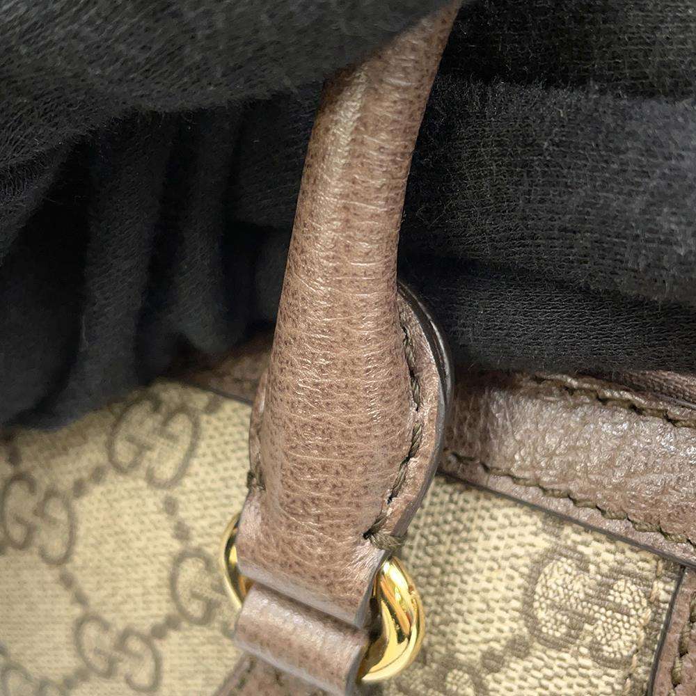 GUCCI Ophidia GGMedium Top Handle Bag Beige/Brown 524532 GG SupremeCanvas Leather