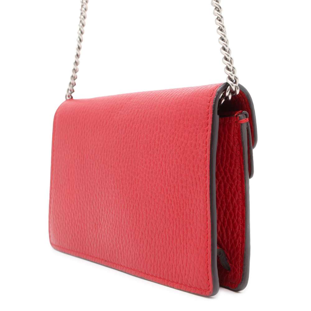 GUCCI Dionysus Chain Shoulder Bag Red 476432 Leather