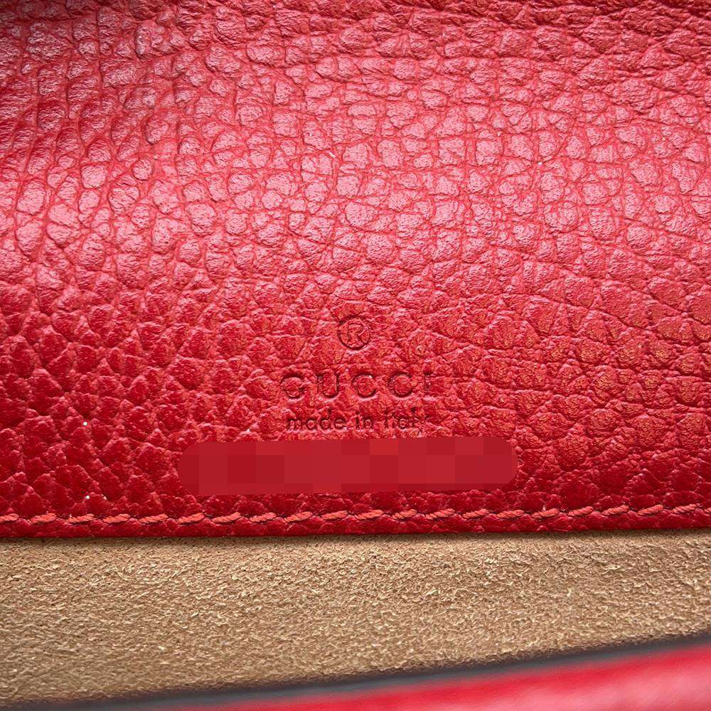 GUCCI Dionysus Chain Shoulder Bag Red 476432 Leather
