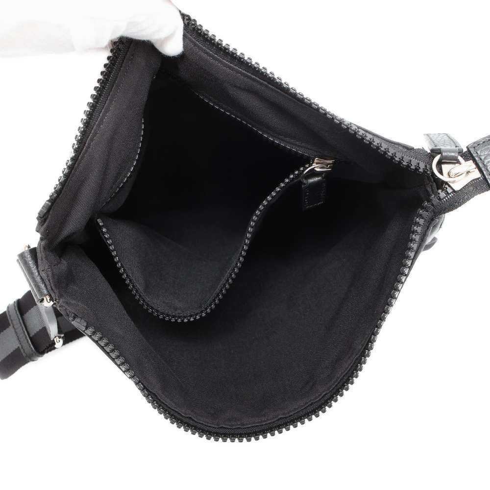 GUCCI GGNylon Shoulder Bag Black 509639 Nylon Leather