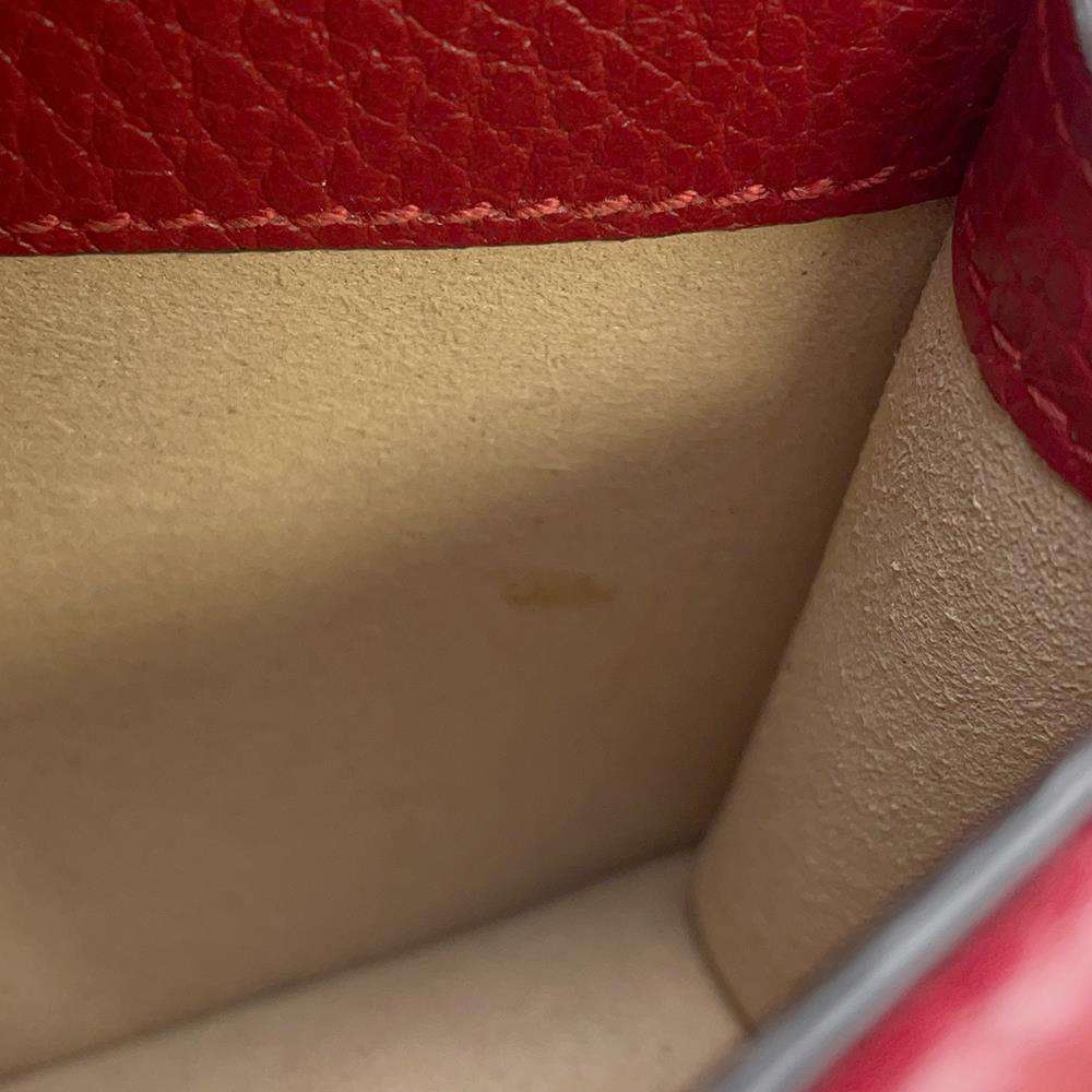 GUCCI Dionysus ChainClutch Red 476432 Calf Leather Rhinestone