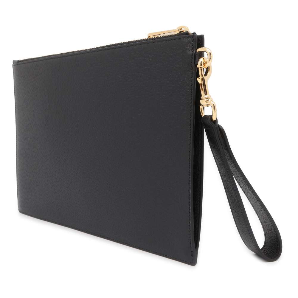 GUCCI HorsebitClutch Bag Black 700524 Leather