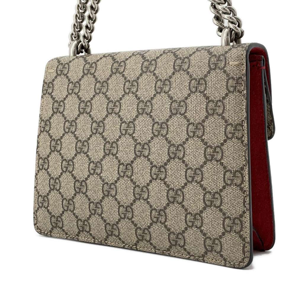 GUCCI Dionysus GG Supreme Shoulder Bag Brown/Red 421970 PVC Leather