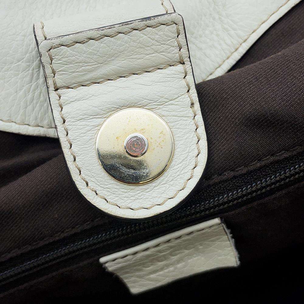 GUCCI Sukey Handbag Brown/White 211944 GG Canvas Leather