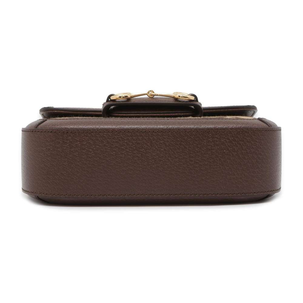 GUCCI Jumbo GG Horsebit 1955 Shoulder Bag Brown/Beige 658574 Canvas Leather