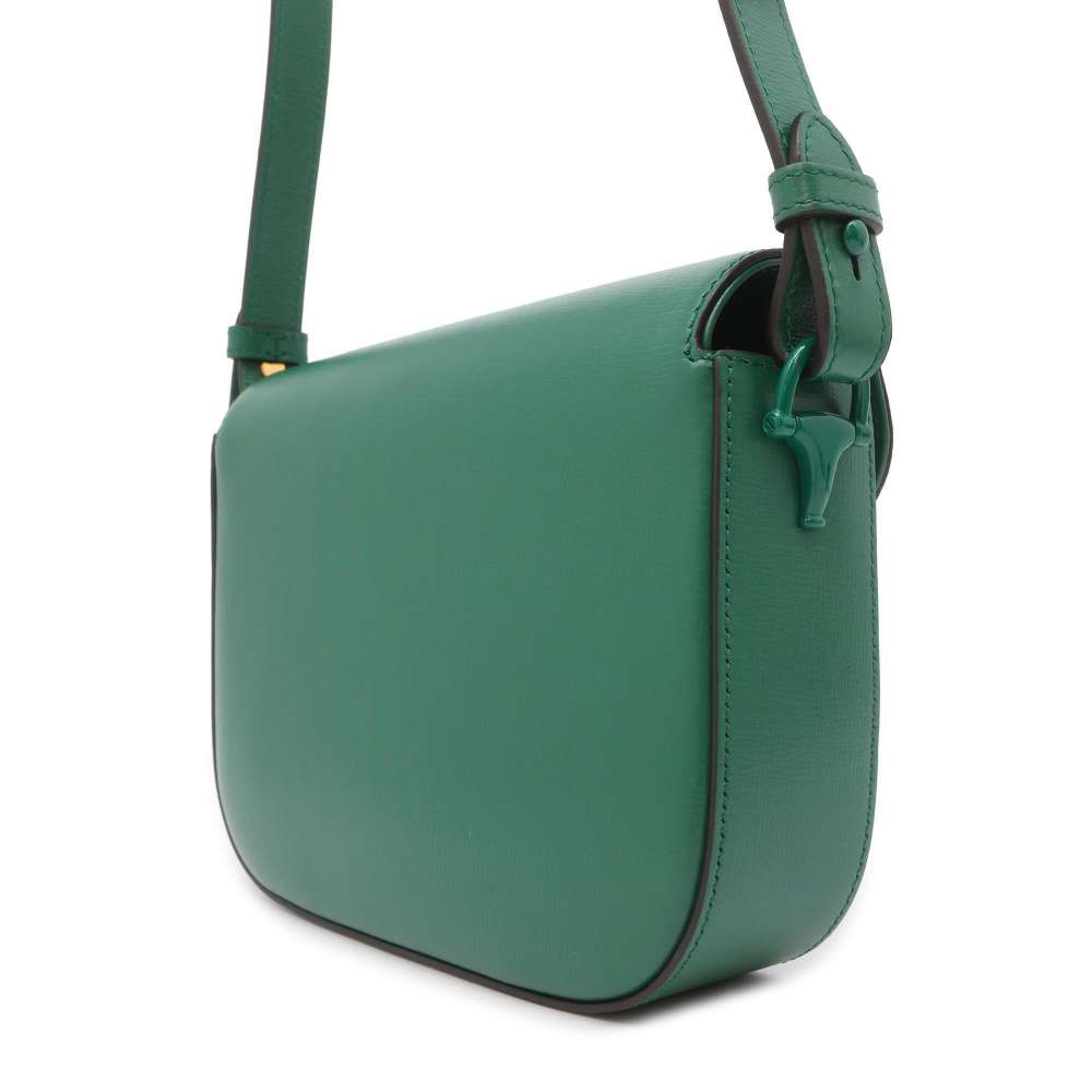 GUCCI Horsebit1955 Shoulder Bag Green 726226 Leather Size Small