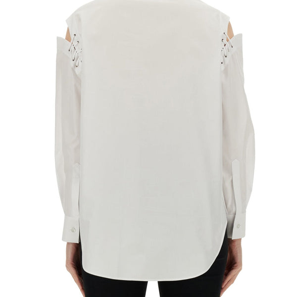 Alexander Mcqueen Women Cocoon Shirt With Cut-Out Details