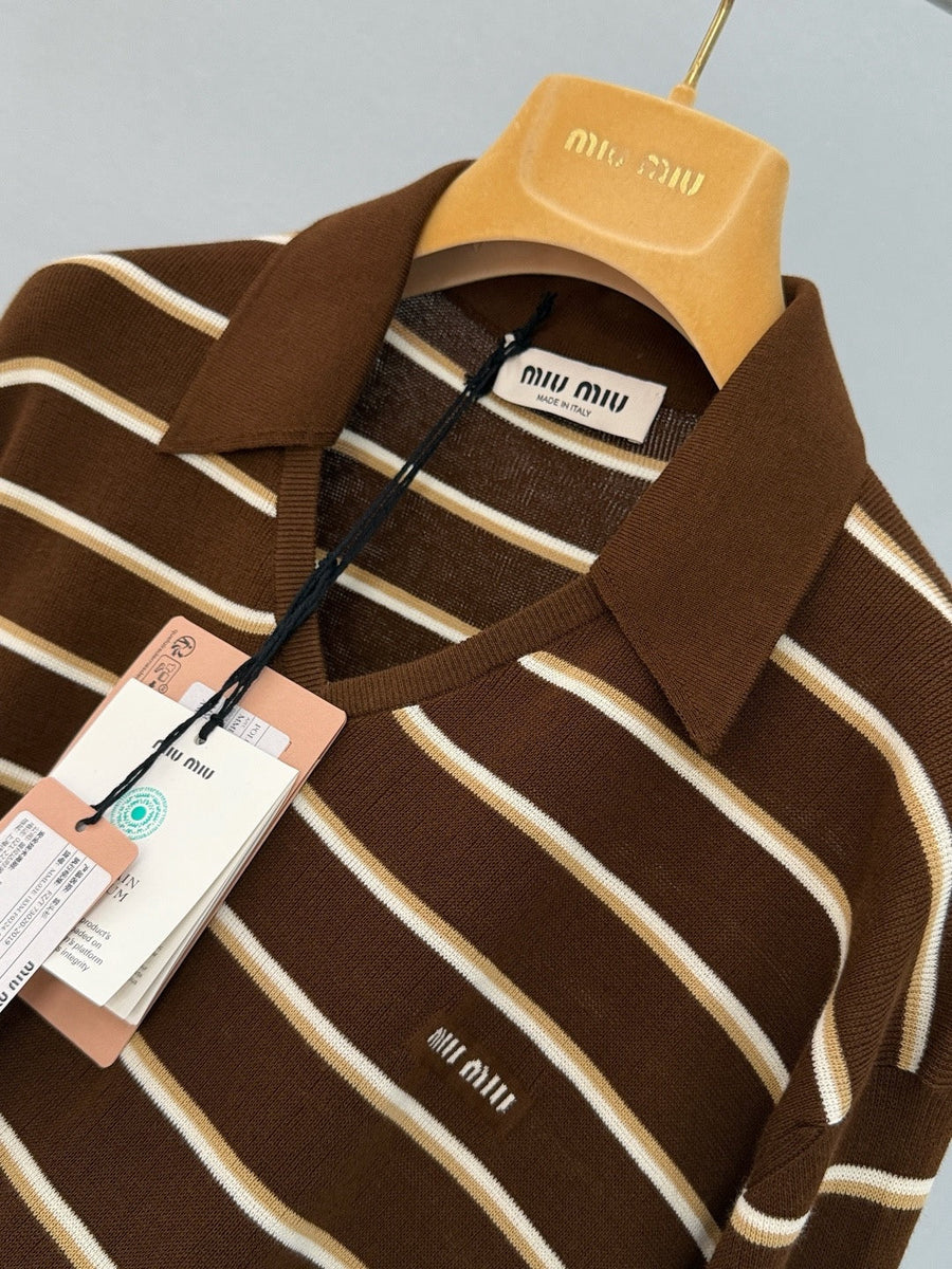 MIU M POLO SHIRT KNITTED