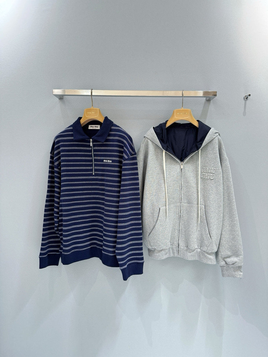MIU M ZIP HOODIE