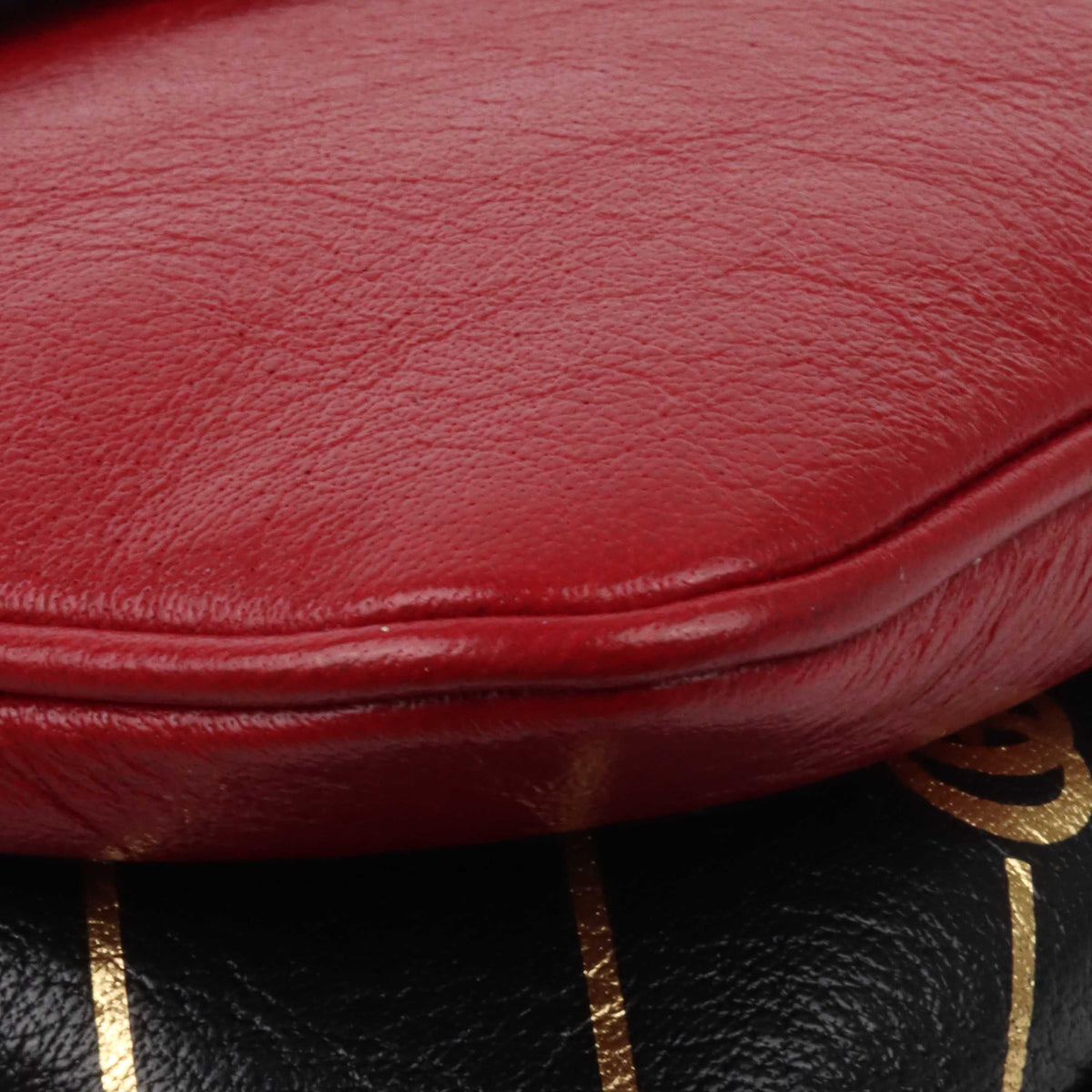 Gucci Black and Red Double Sided Thiara Clutch.