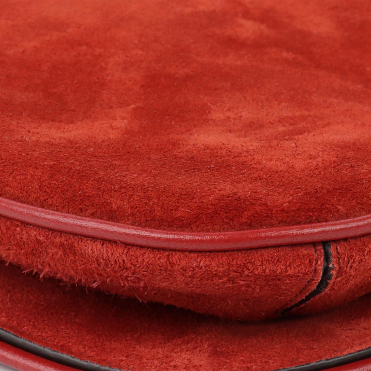 Gucci Blondie Red Suede Shoulder Bag.