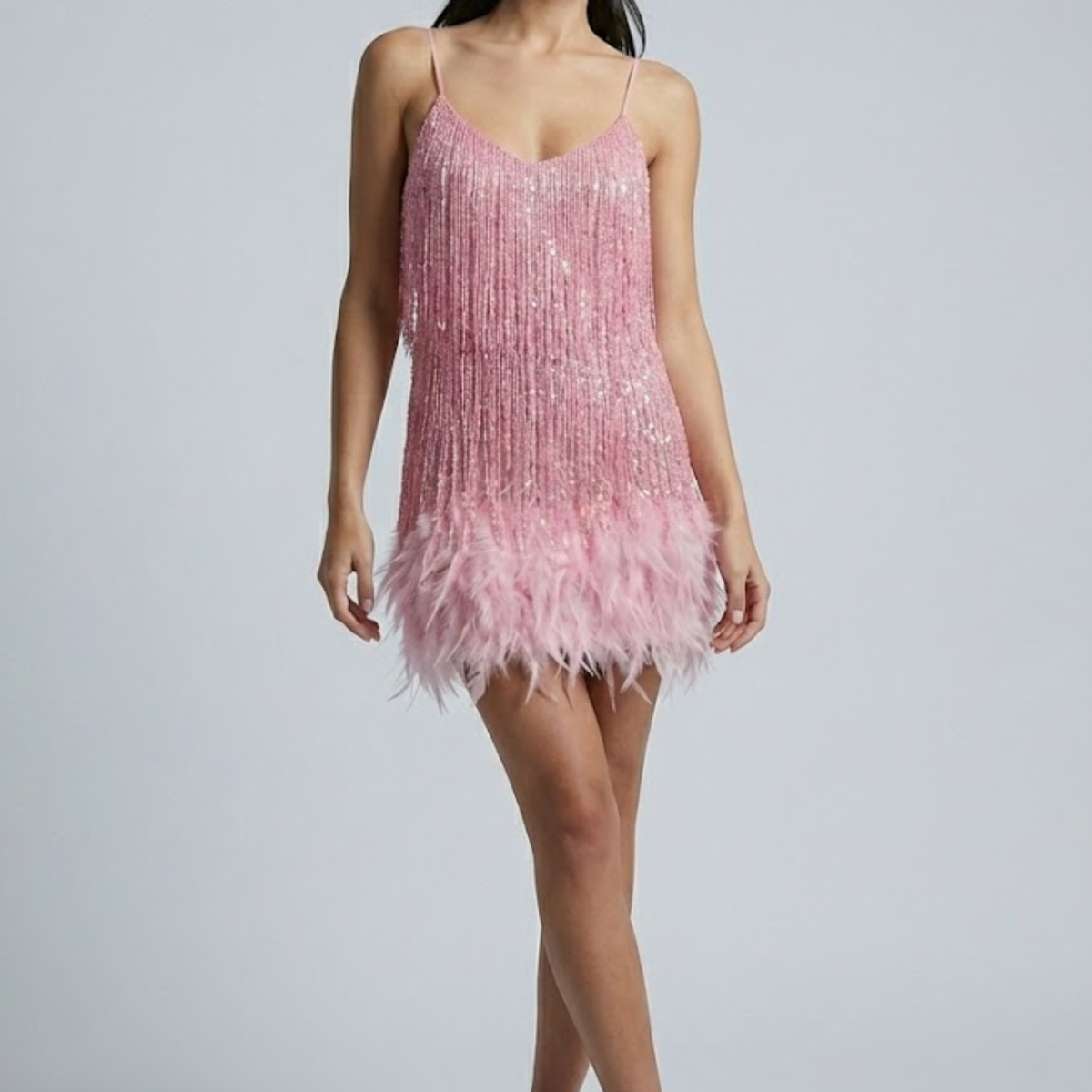 Jane | Feather Mini Dress