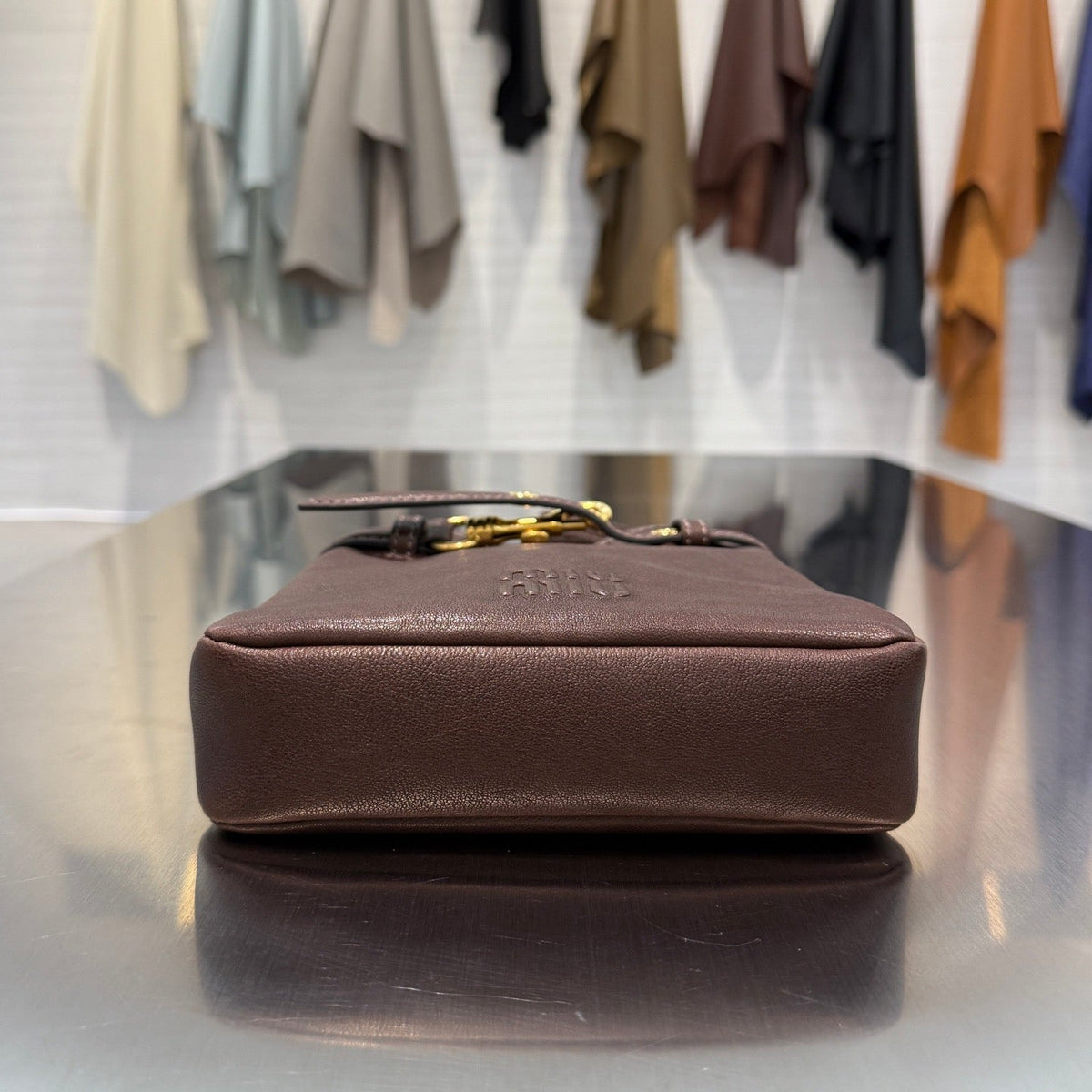 MIU M NAPPA LEATHER POUCH