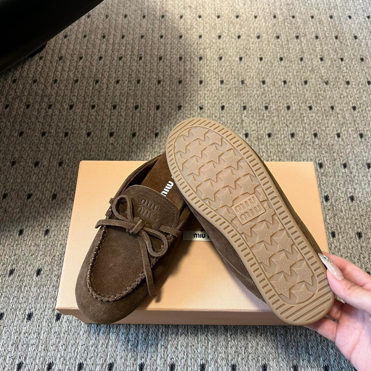 MIU M SUEDE MULES