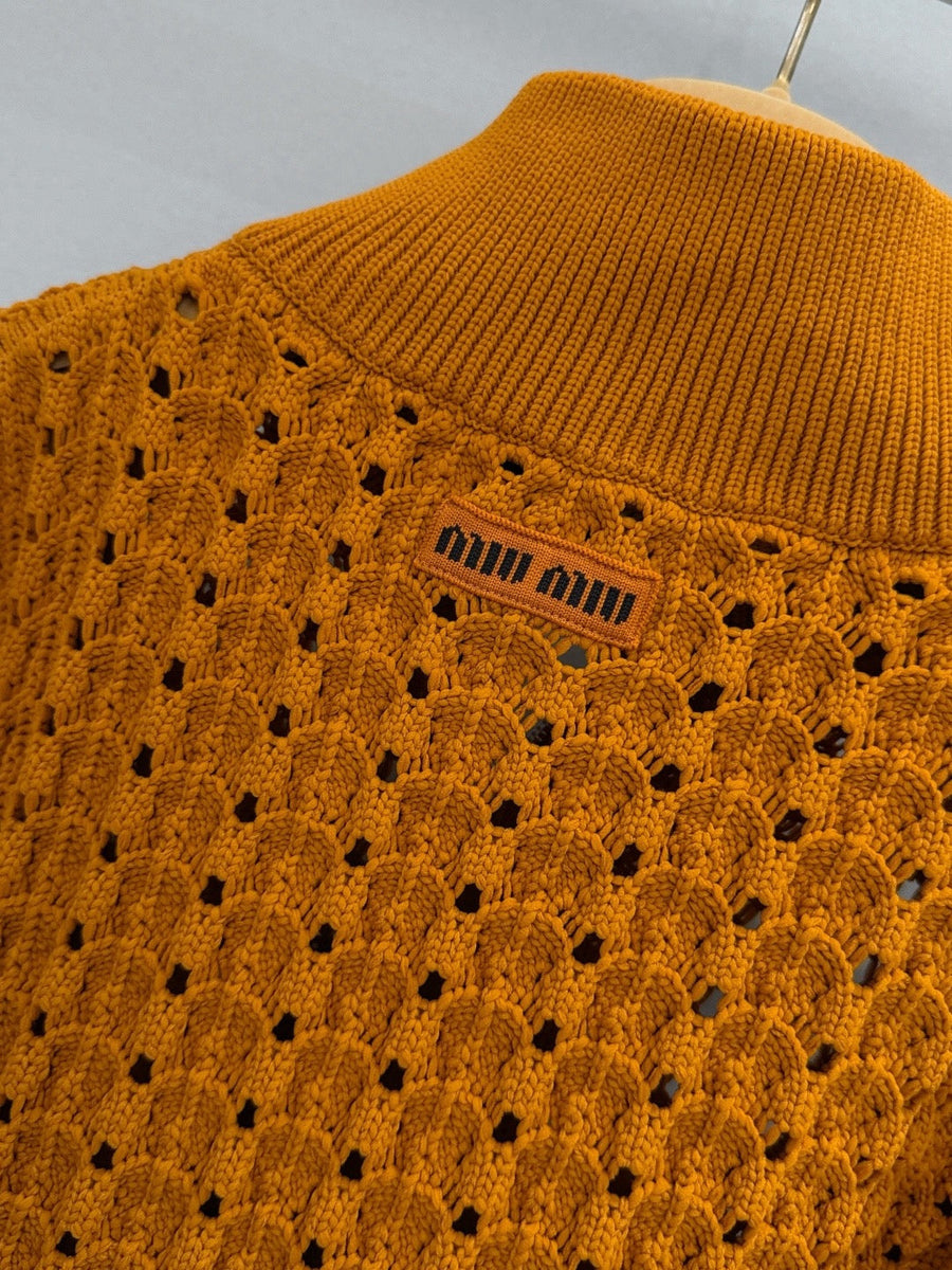 MIU M ZIP CARDIGAN
