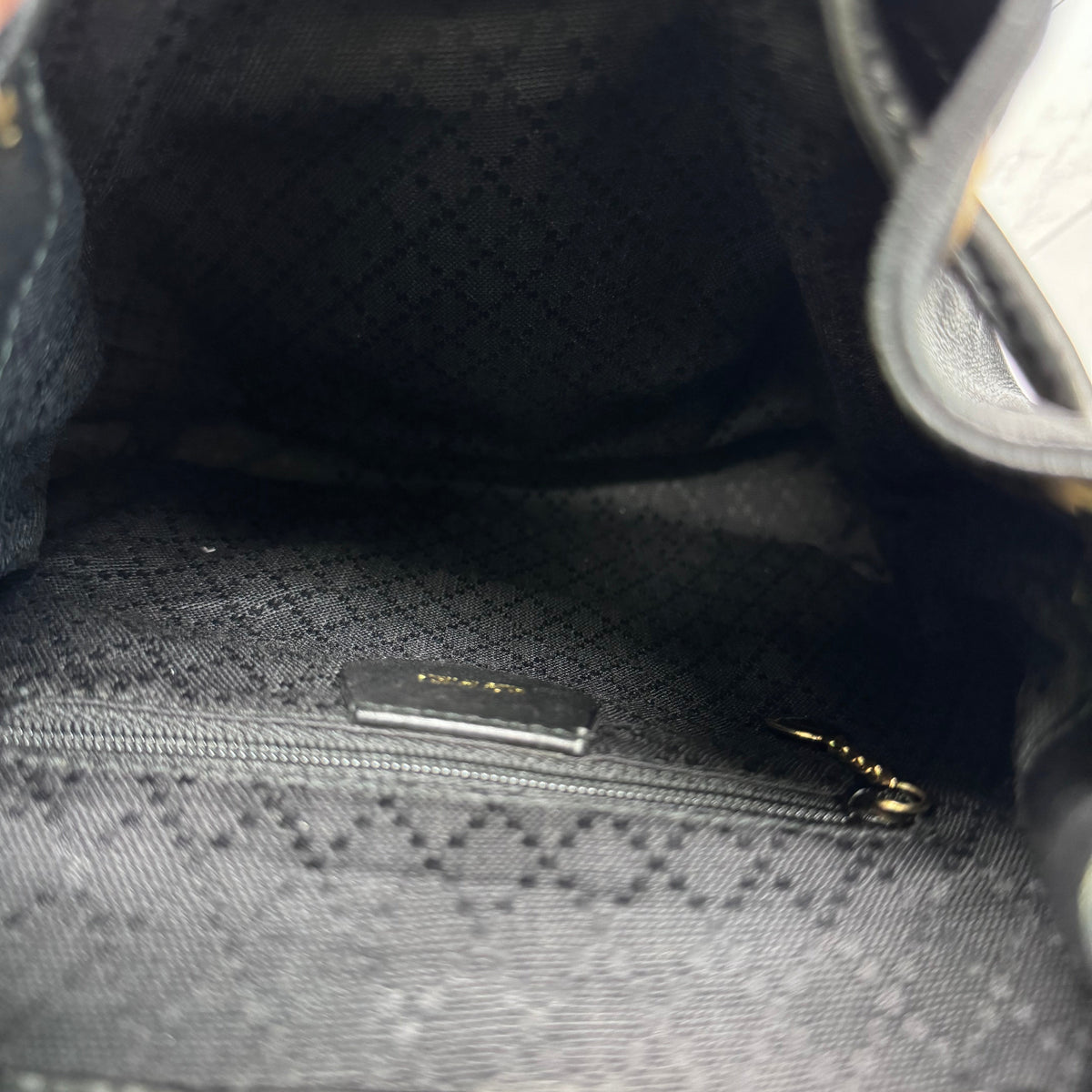 Gucci Black Leather Bamboo Small Backpack