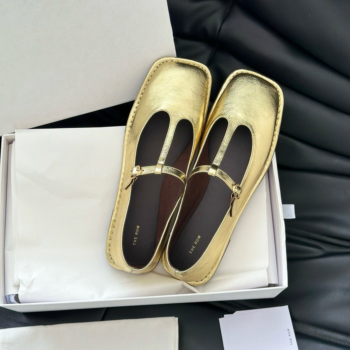 THE ROW T STRAP FLATS
