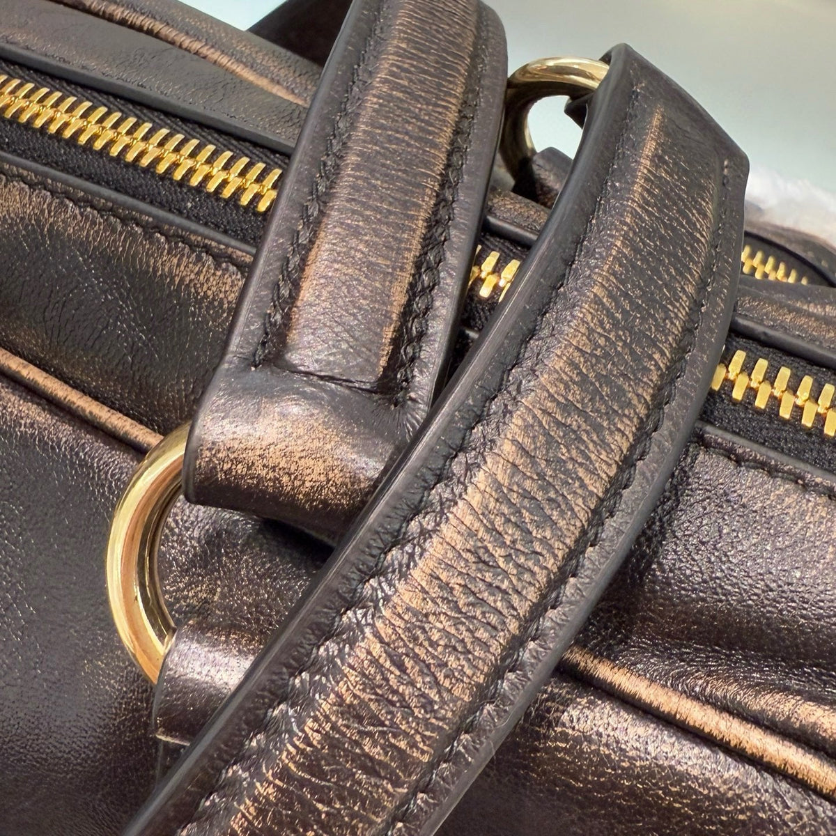 MIU M NAPPA LEATHER TOP HANDLE BAG
