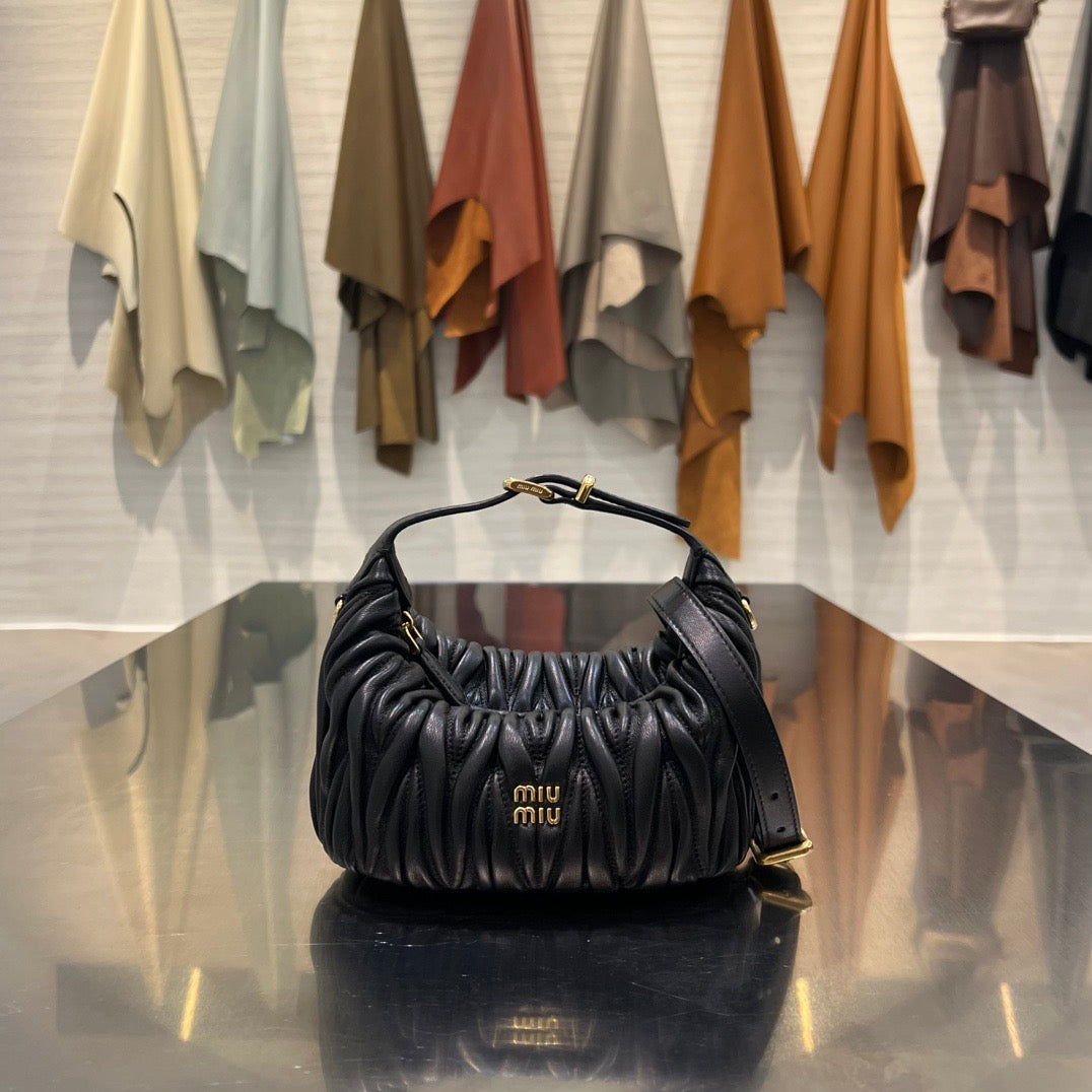 MIU M MATELASSE NAPPA LEATHER POUCH
