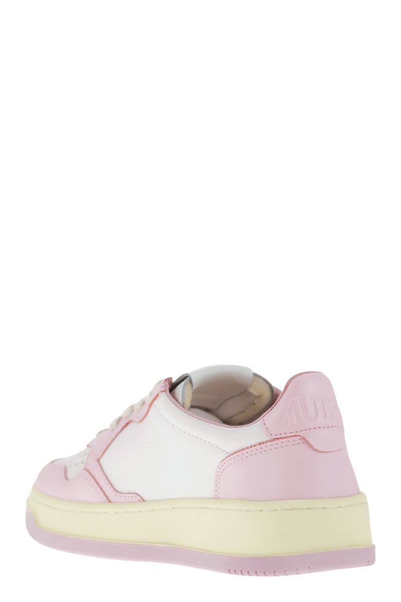 MEDALIST LOW - TWO-TONE LEATHER SNEAKERS