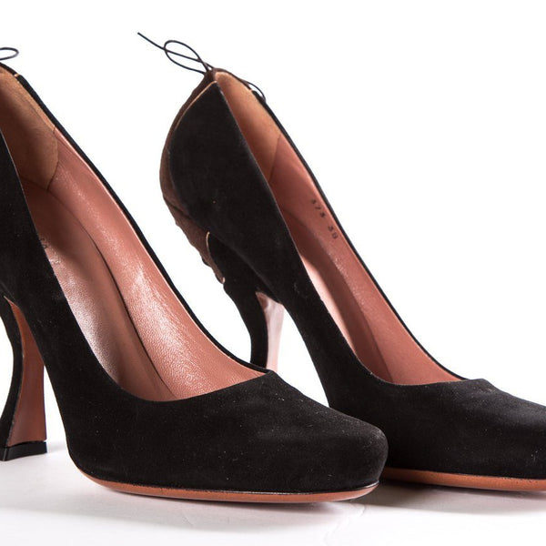 Alaïa Black & Brown Suede Heels SZ 38