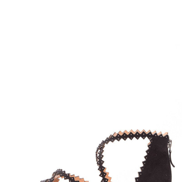 Alexa Wagner Black Gladiator Sandals SZ 36.5