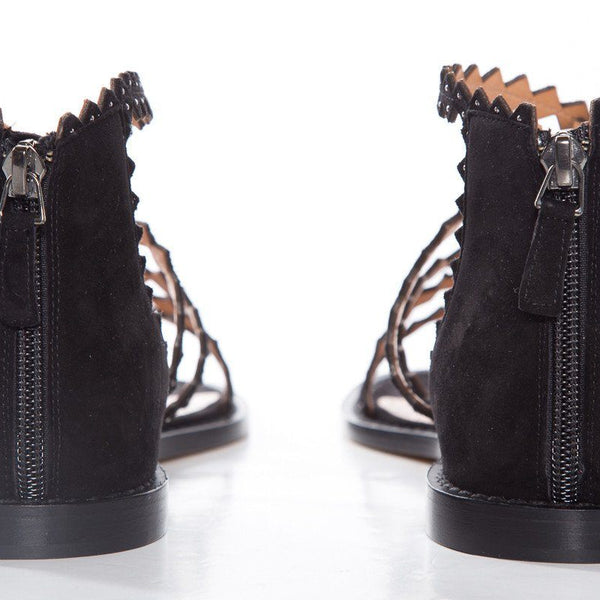 Alexa Wagner Black Gladiator Sandals SZ 39