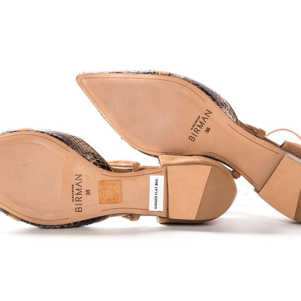 Alexandre Birman Snake Skin Pointed Toe Flats SZ 36 NWT SALE