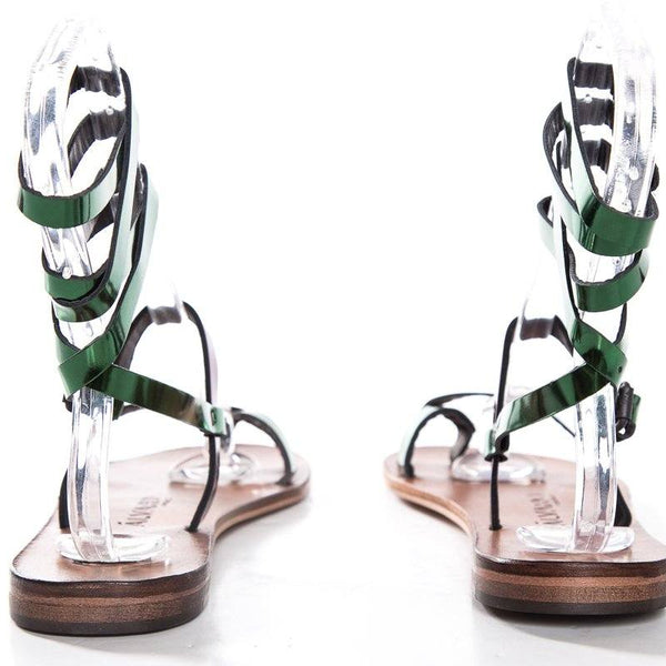 Alvaro Gonzalez Multicolored Metallic Leather Sandals SZ 39 NWT SALE