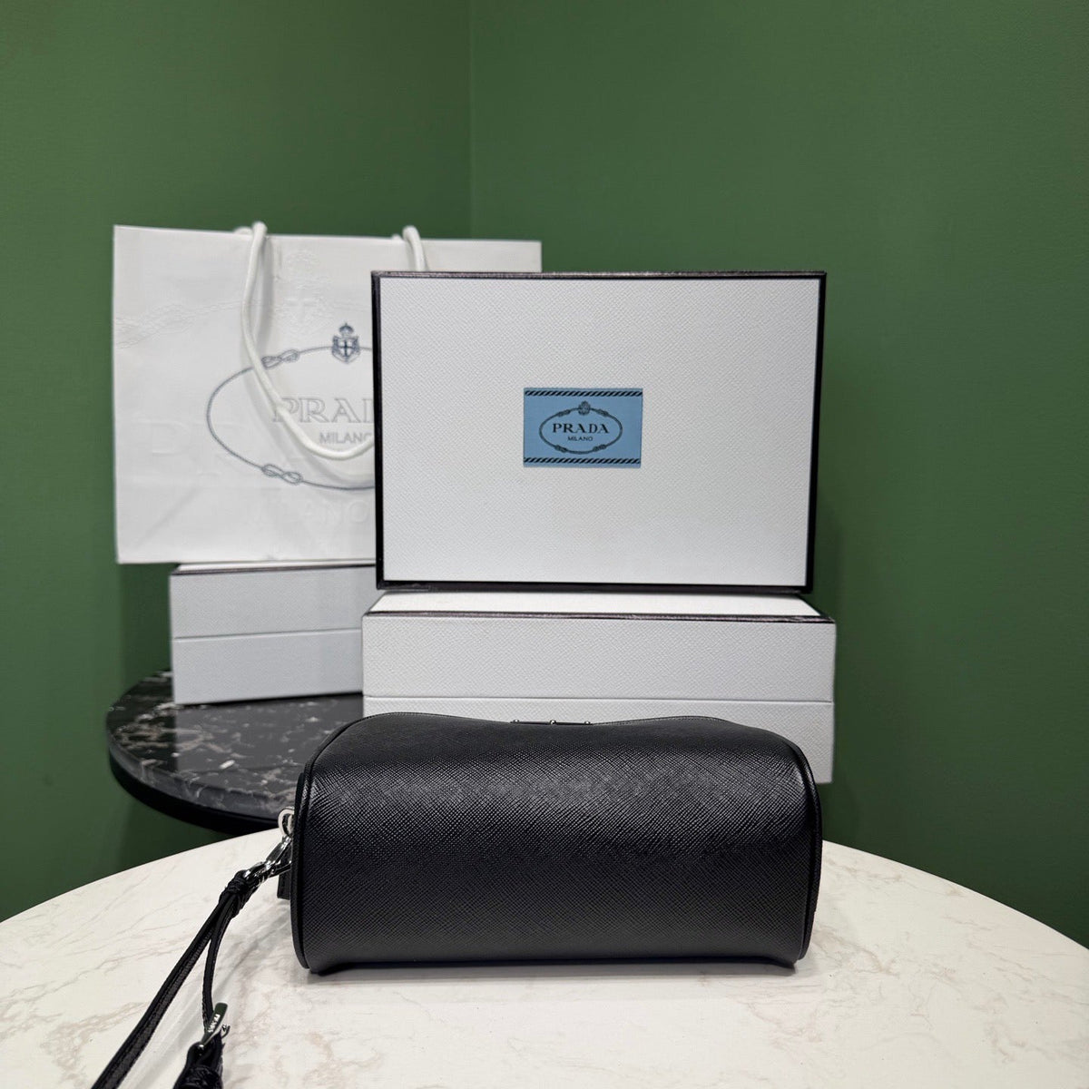 PD SAFFIANO LEATHER POUCH
