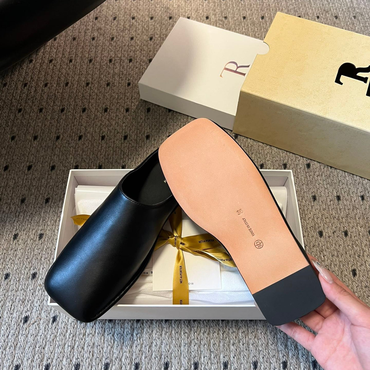 THE ROW LEATHER MULES
