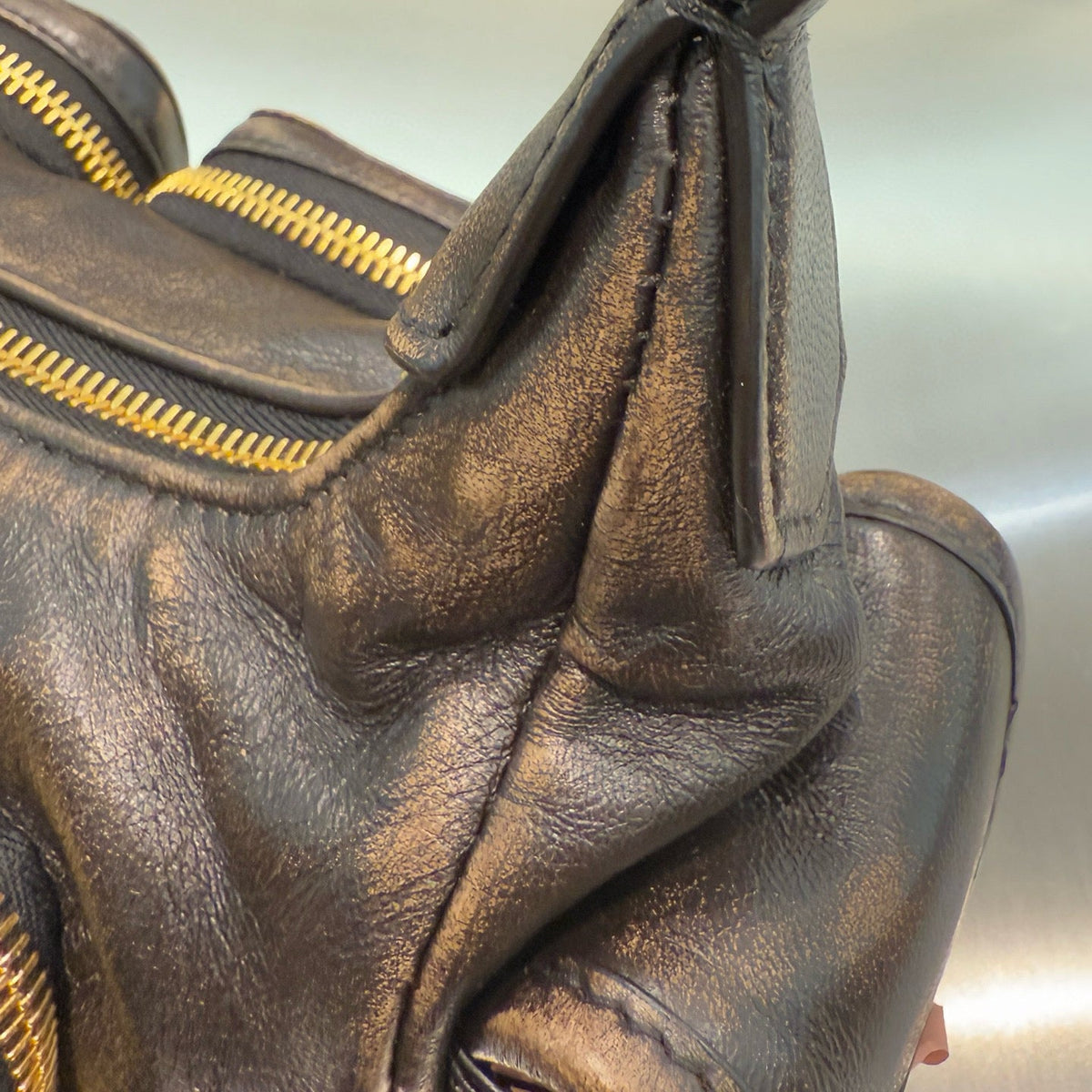 MIU M POCKET NAPPA LEATHER BAG