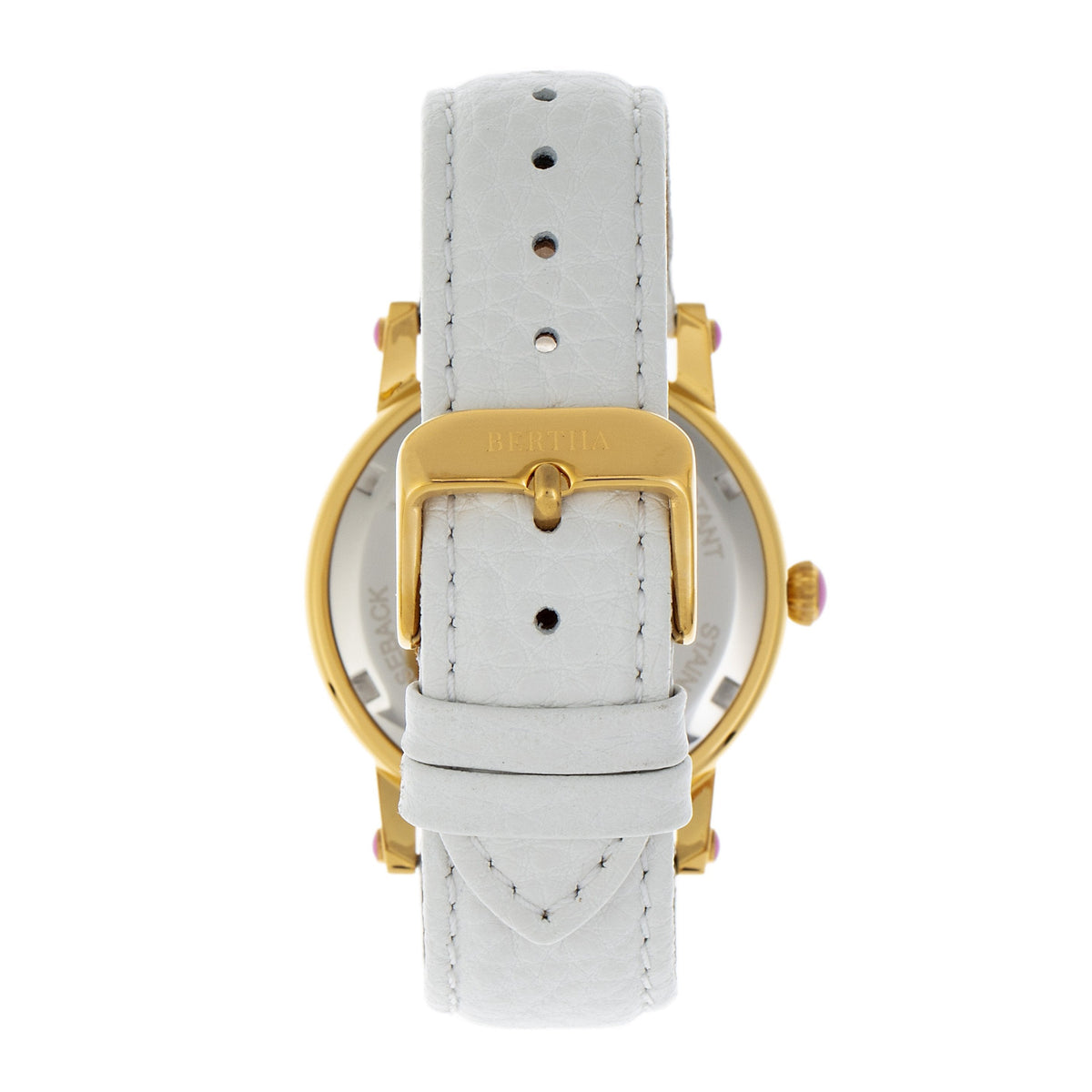 Bertha Betsy MOP Leather-Band Ladies Watch