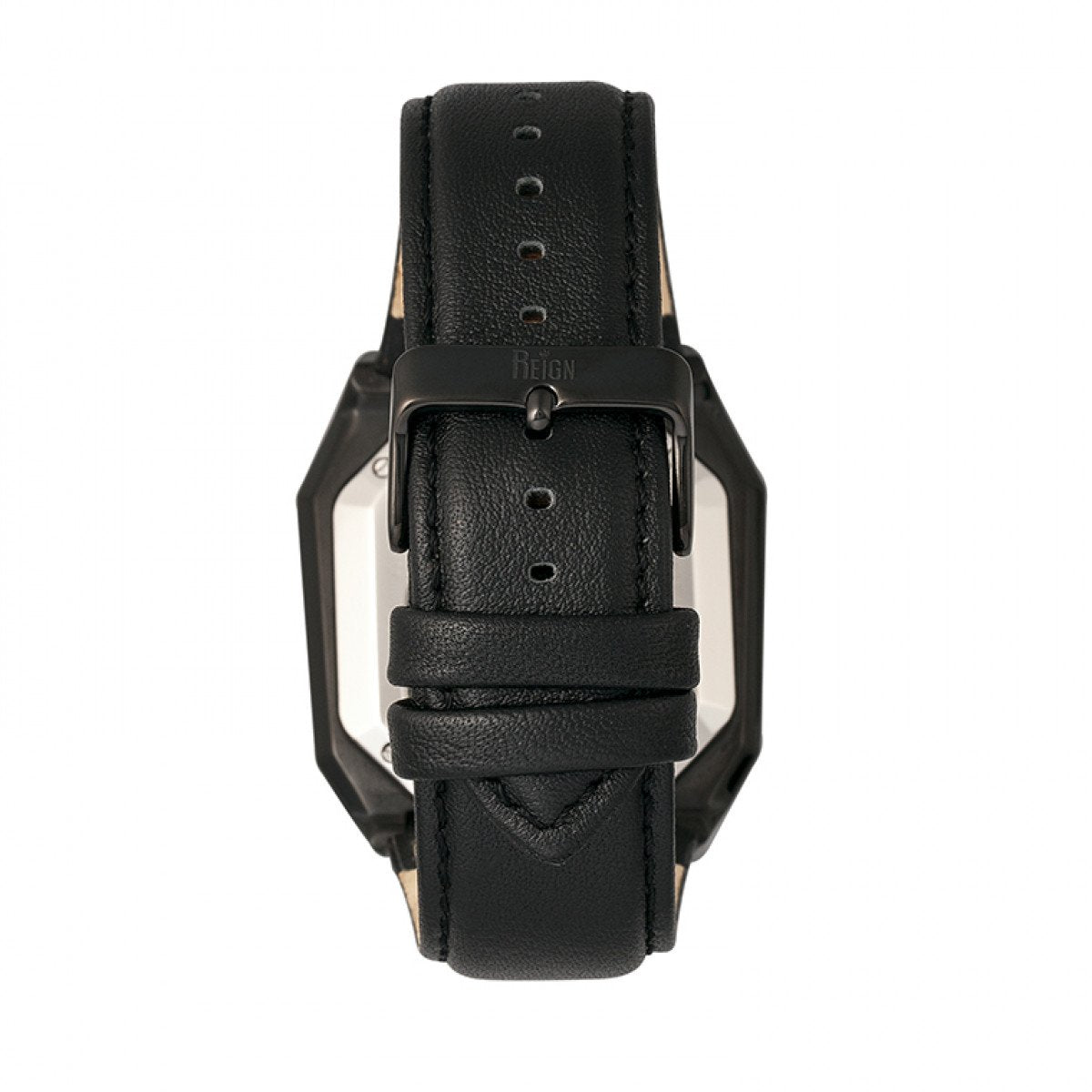 Reign Asher Automatic Sapphire Crystal Leather-Band Watch