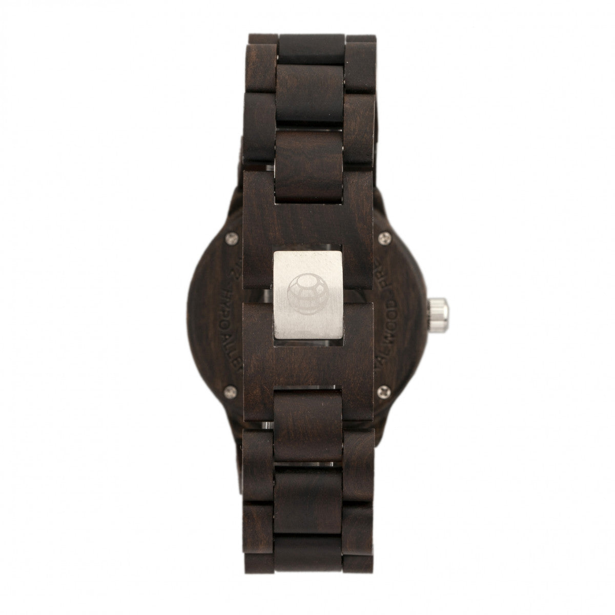 Earth Wood Biscayne Bracelet Watch w/Date - Dark Brown