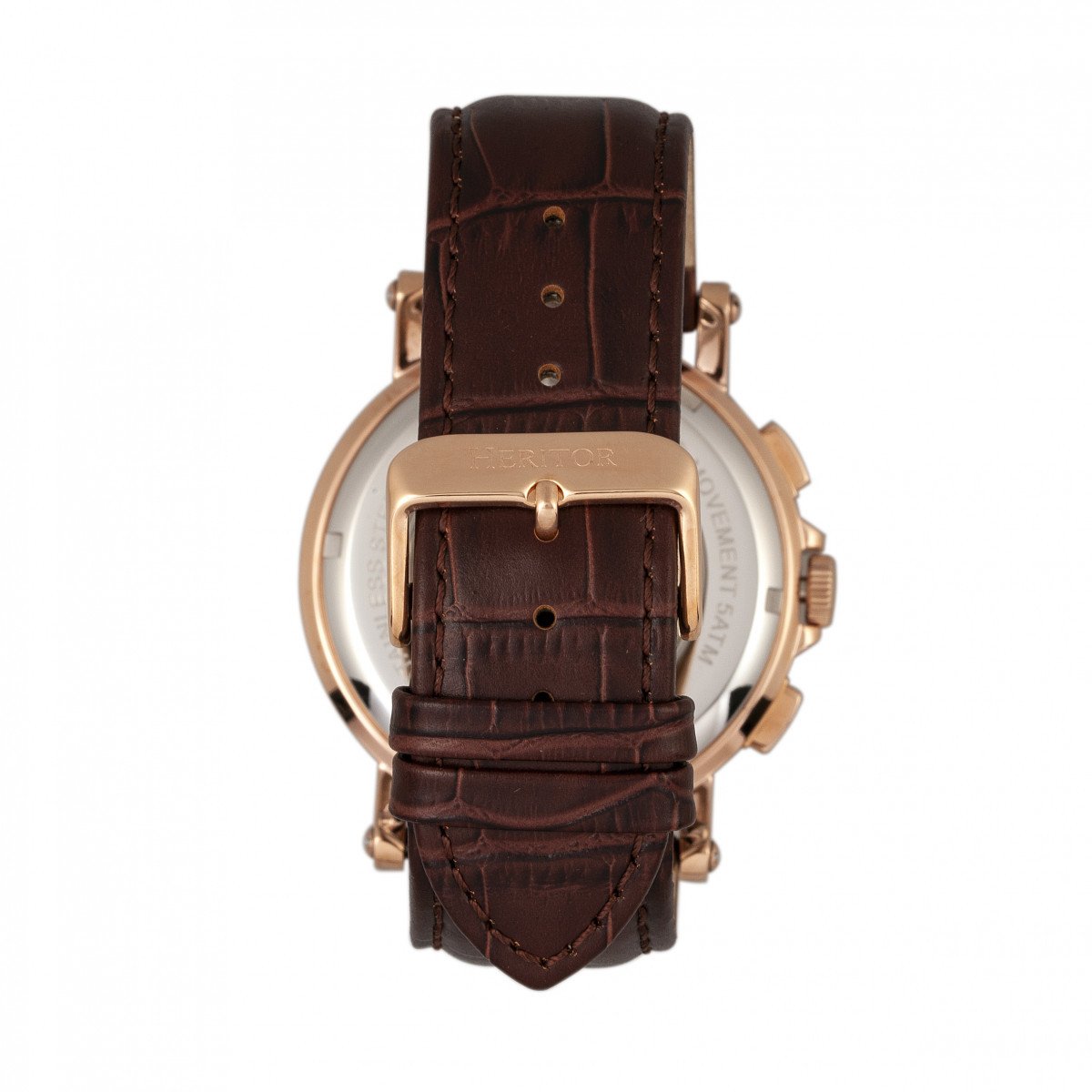 Heritor Automatic Kingsley Leather-Band Watch w/Day/Date