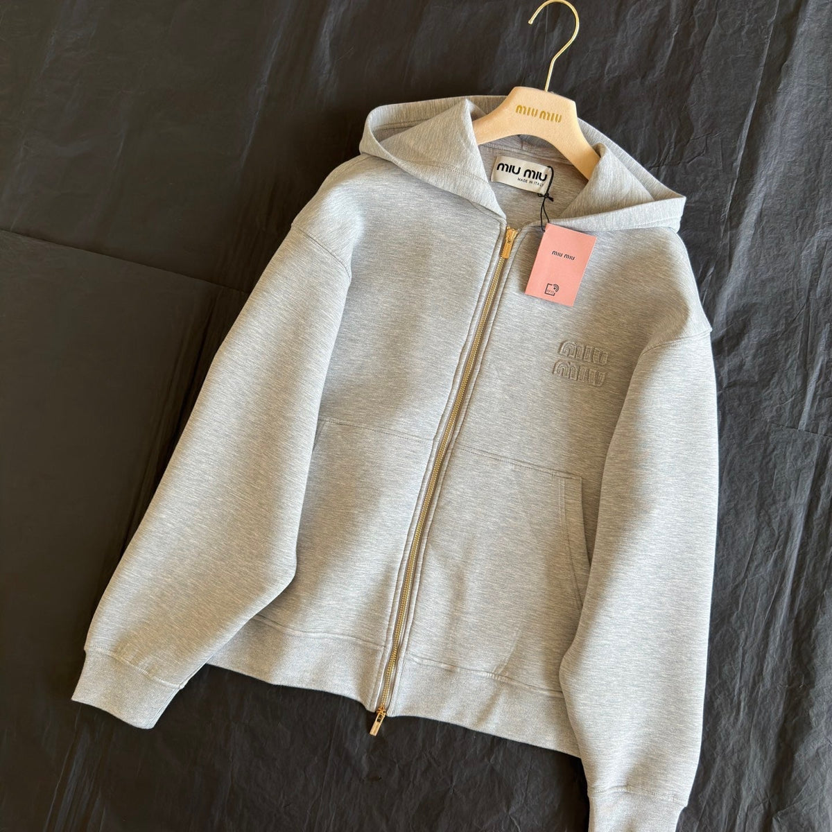 MIU M ZIP HOODIE