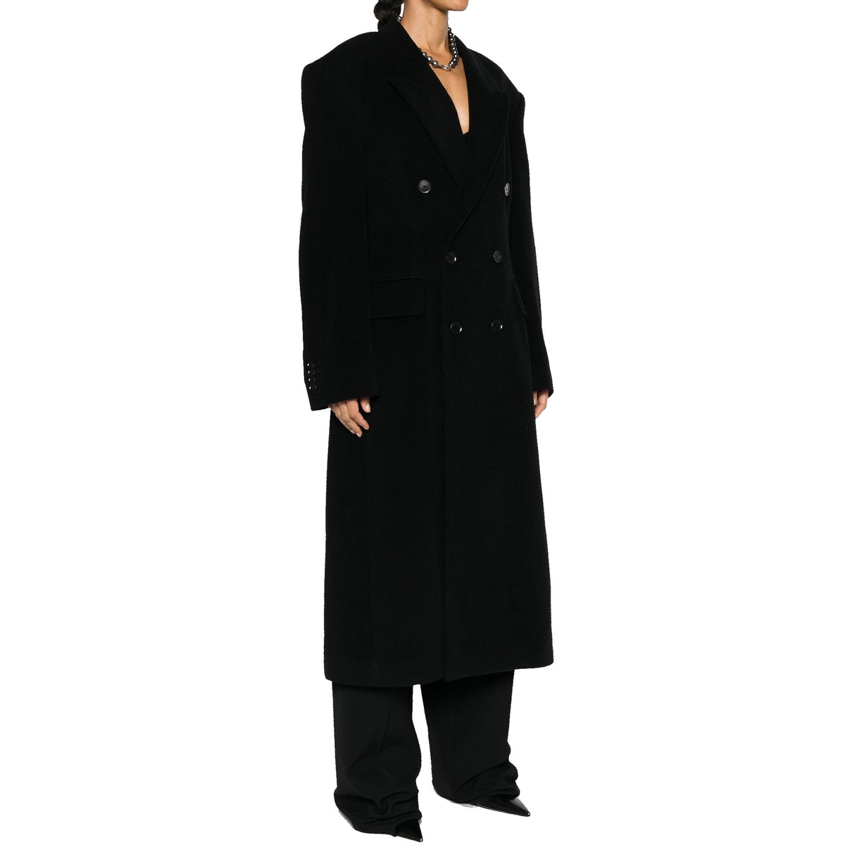 BALENCIAGA Cashmere and Wool Cinched Jacket