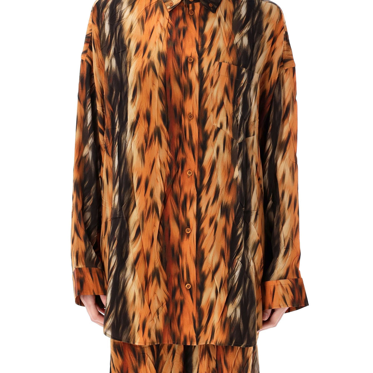 BALENCIAGA Cocoon Mini Shirt - Silk Satin