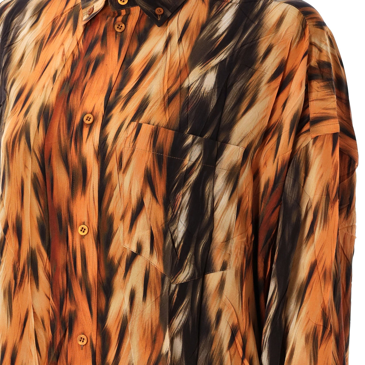 BALENCIAGA Cocoon Mini Shirt - Silk Satin