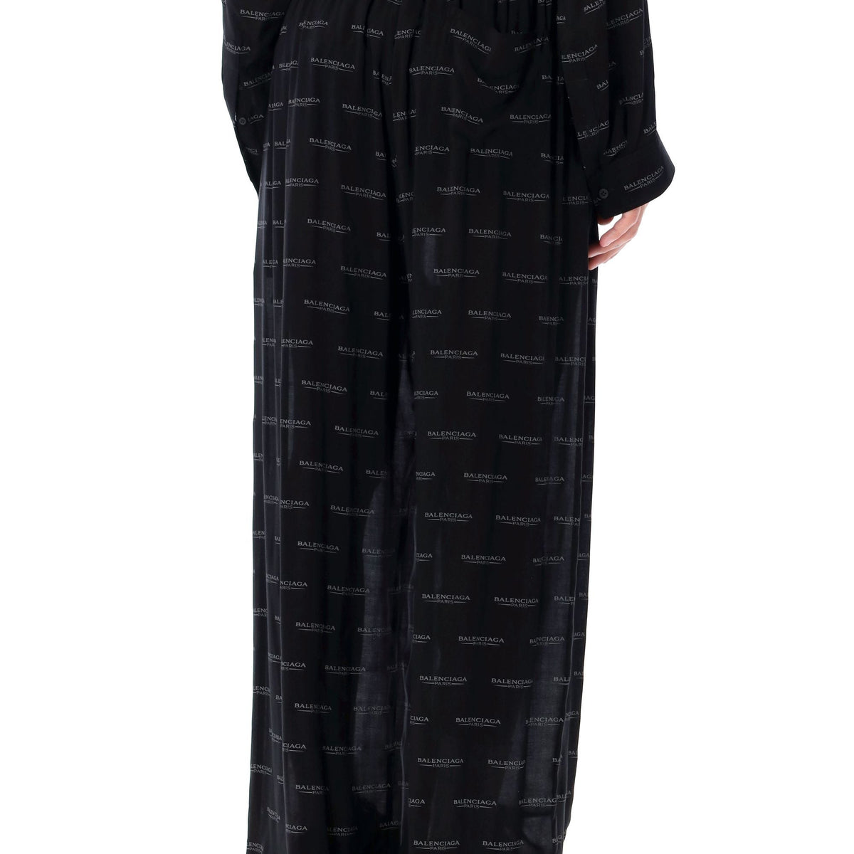 BALENCIAGA Logo Pyjama Pants - Wide Leg, Size 50