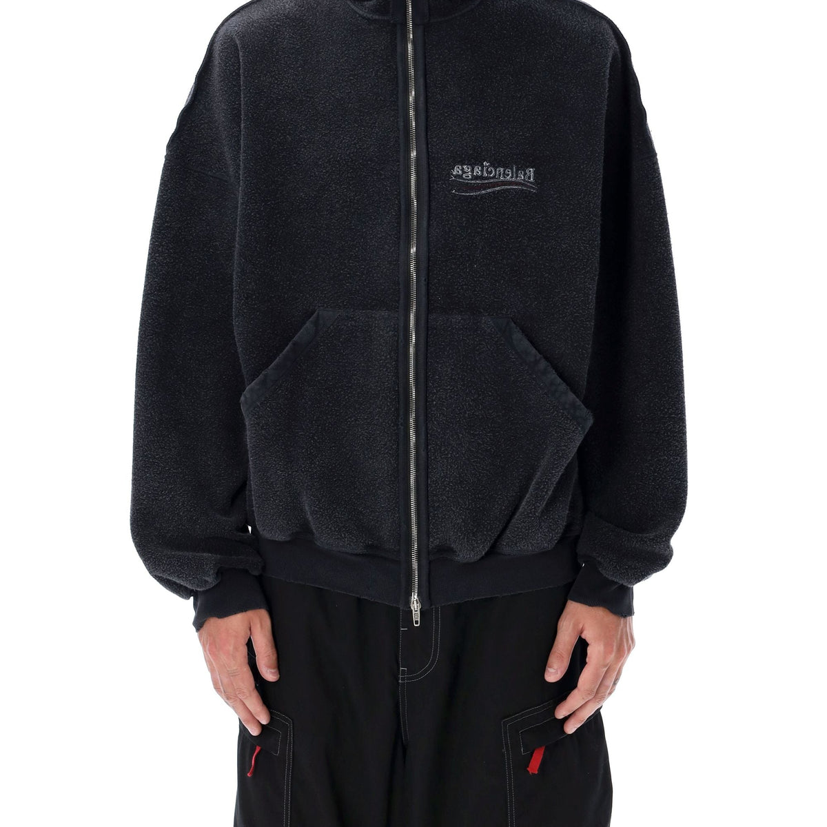 BALENCIAGA Political Campaign Inside-Out Zipped Hoodie