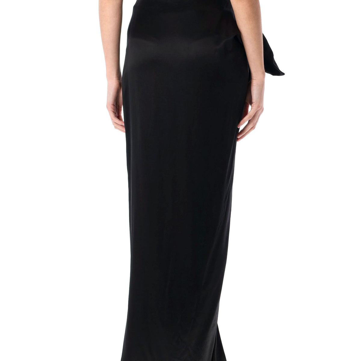 BALENCIAGA Elegant Floor-Length Wrap Skirt with Knot Detail
