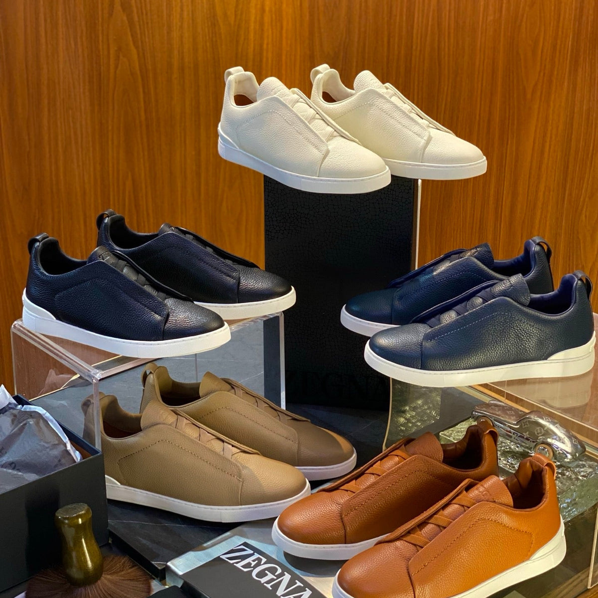 ZEGN TRIPLE STITCH SNEAKER