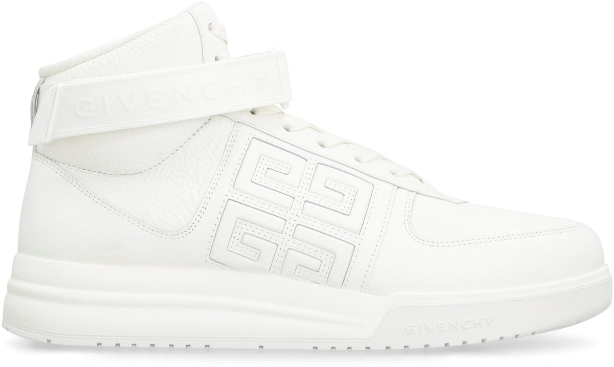 G4 LEATHER HIGH-TOP SNEAKERS