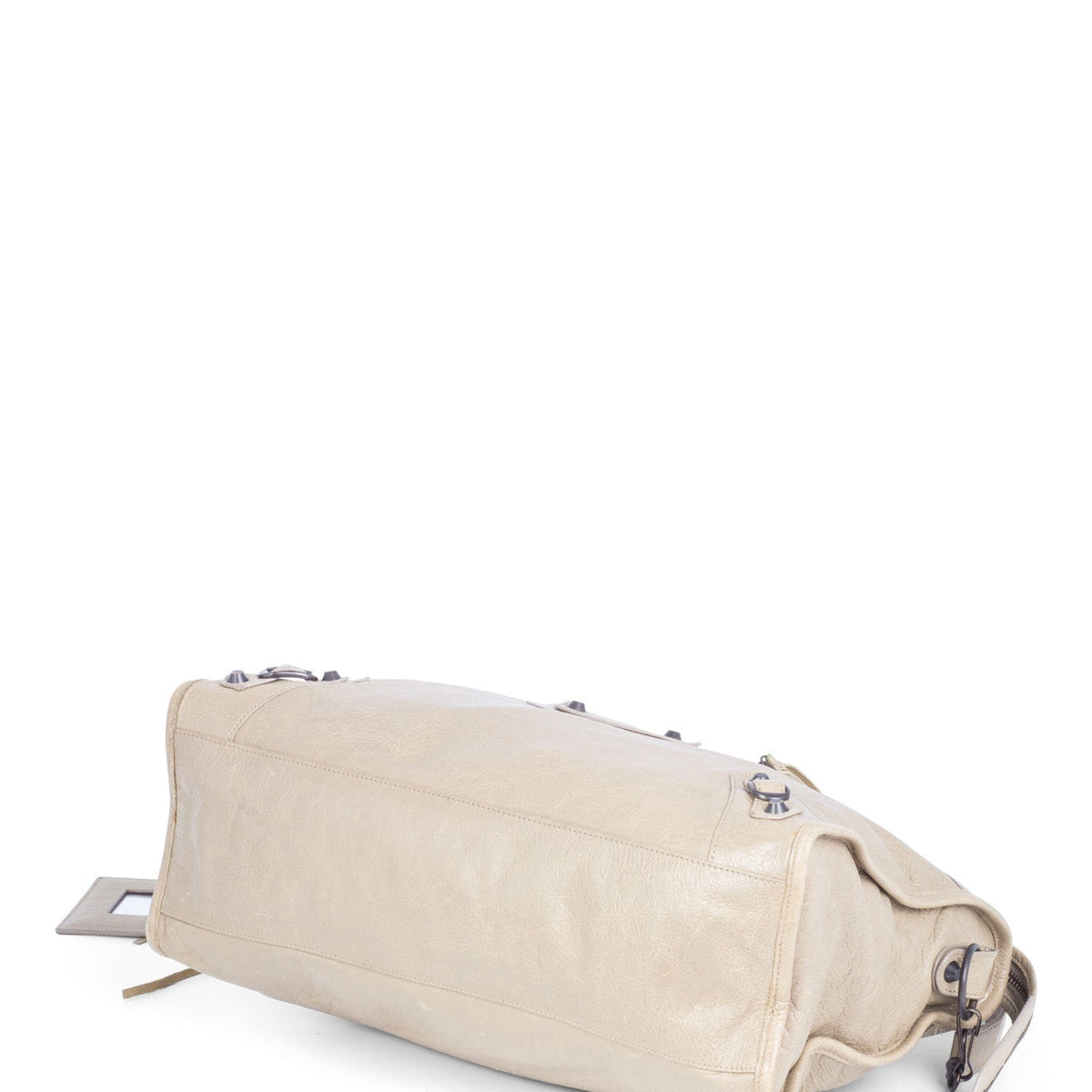 balenciaga Agneau Classic Hardware City Bag Beige